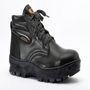 BOTIN C/PUNTERA DE ACERO NEBCO MODELO FRANCES CUERO BOX NEGRO SUELA PVC