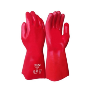 GUANTE PVC ROJO 40 CM SEMI PESADO DUTY
