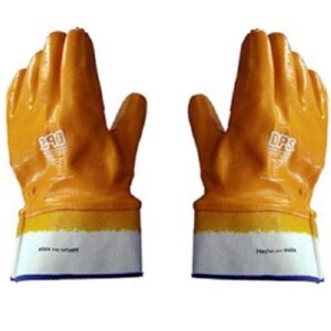 GUANTE DE NITRILO AMARILLO PUÑO DE LONA