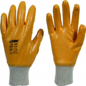 GUANTE DE NITRILO AMARILLO PUÑO ELASTICO