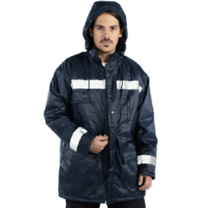 PARKA AZUL IMPERMEABLE CON REFLECTIVOS - DUTY